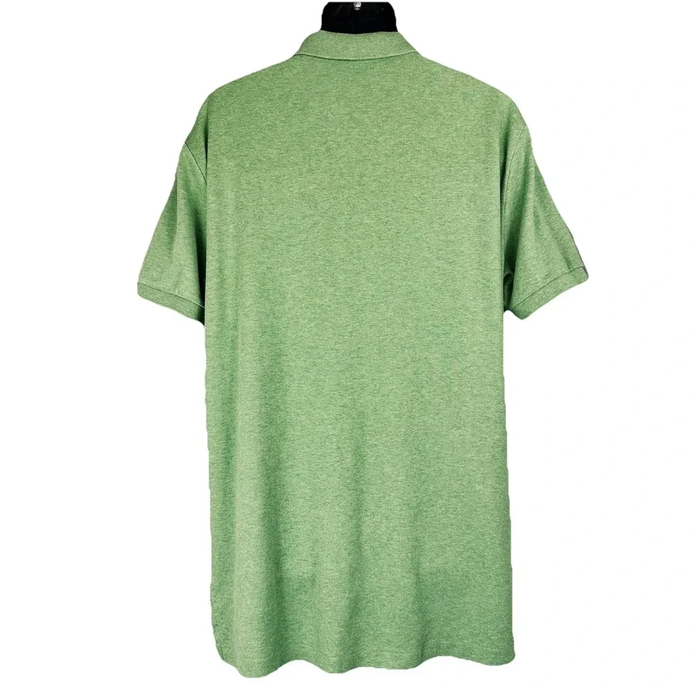VTG 90s POLO RALPH LAUREN SHIRT L Sage Green Pink Pony Oversize Fit Short Sleeve